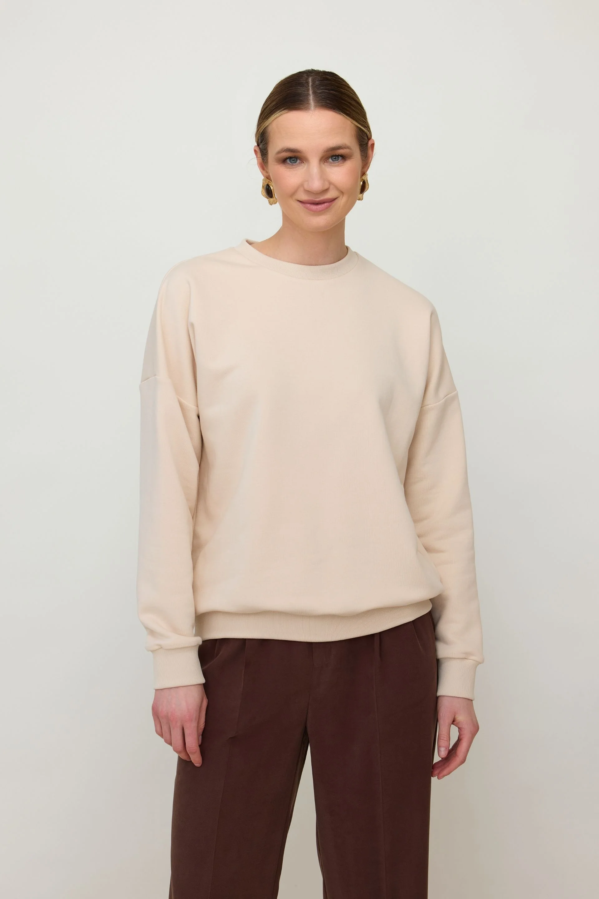 Bluza basic waniliowy beż