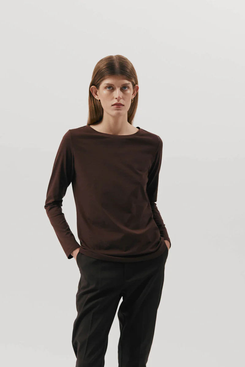 Longsleeve typu basic biały - Image 2
